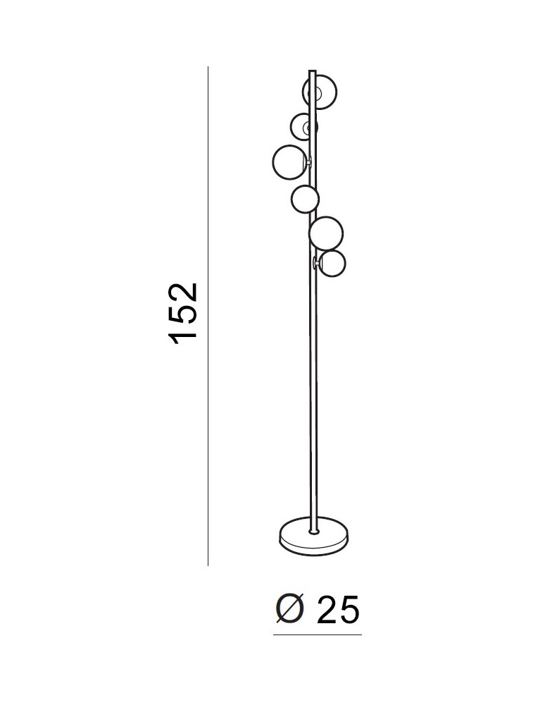 Lampy podłogowe - Azzardo SYBILLA 6 FLOOR 6xG9 Podłogowa Biały/Chrom AZ2101 - product kolory-swiatla.pl 2