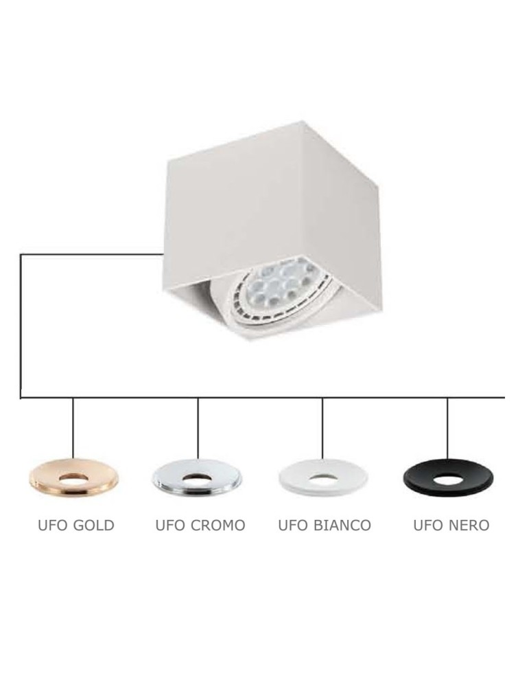 Oprawy sufitowe na wymienne źródło światła - Orlicki Design Cardi I Bianco / Ufo Gold 1xGU10 Biały mat - produkt kolory-swiatla.pl 1