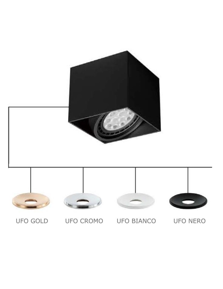 Oprawy sufitowe na wymienne źródło światła - Orlicki Design Cardi I Nero / Ufo Cromo 1xGU10 Czarny mat - produkt kolory-swiatla.pl 1