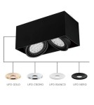 Oprawy sufitowe na wymienne źródło światła - Orlicki Design Cardi II Nero / Ufo Bianco 2xGU10 Czarny mat - product 1