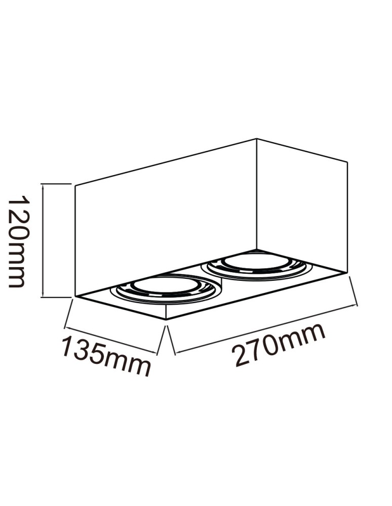 Oprawy sufitowe na wymienne źródło światła - Orlicki Design Cardi II Nero / Ufo Bianco 2xGU10 Czarny mat - product kolory-swiatla.pl 2