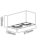 Oprawy sufitowe na wymienne źródło światła - Orlicki Design Cardi II Nero / Ufo Cromo 2xGU10 Czarny mat - product 2