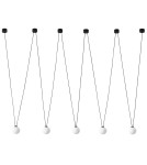 Lampy wiszące designerskie - Orlicki Design Movo V 5xG9 Czarny mat/Biały mleczny - product 1