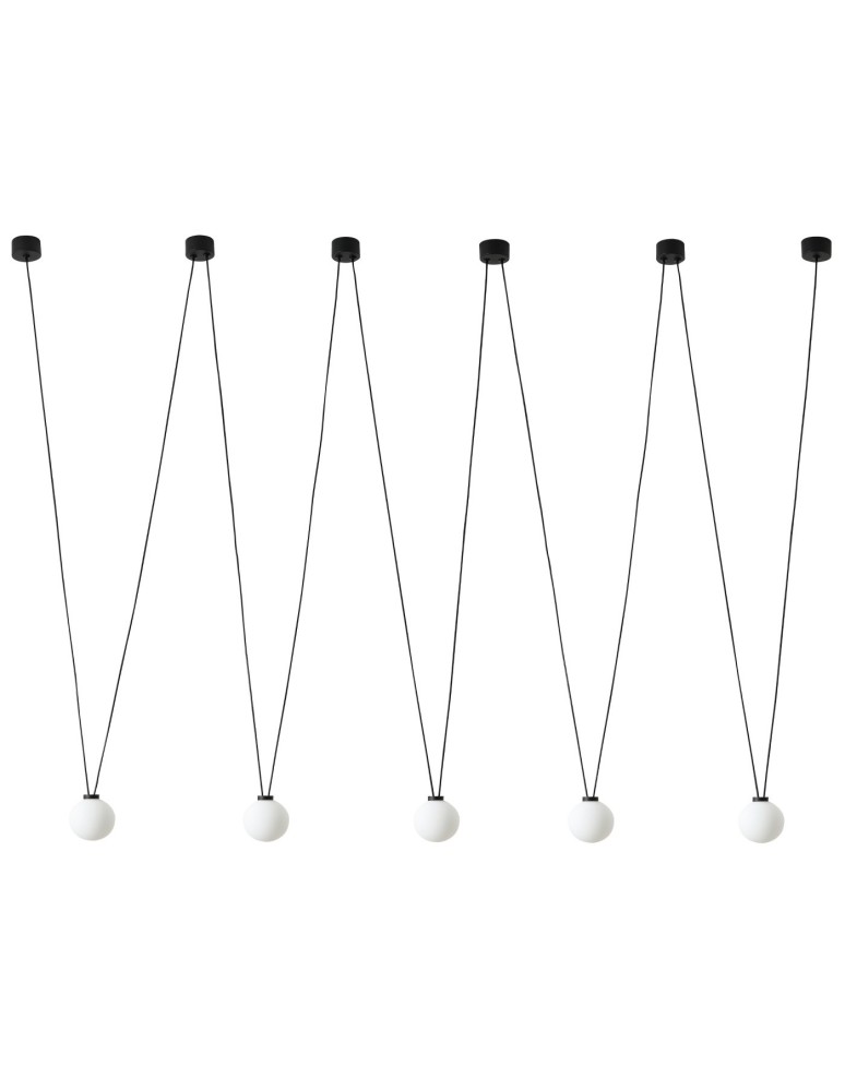 Lampy wiszące designerskie - Orlicki Design Movo V 5xG9 Czarny mat/Biały mleczny - produkt kolory-swiatla.pl 1