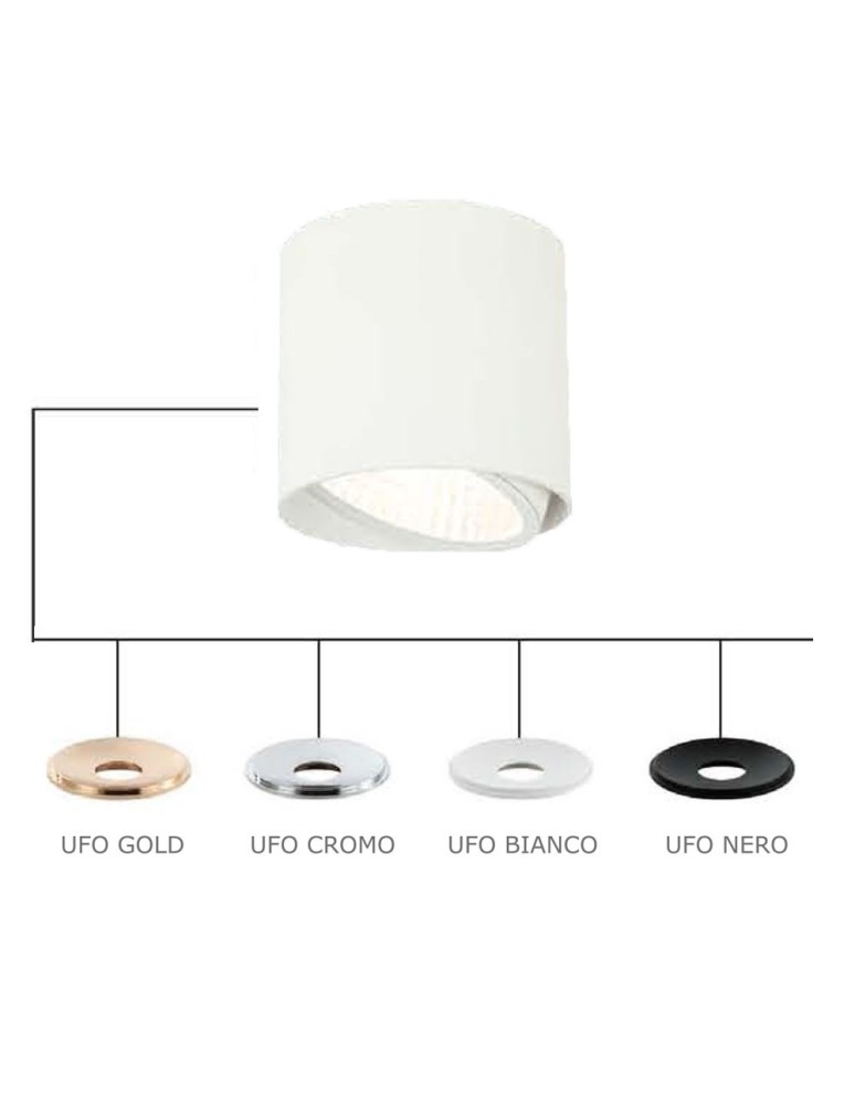 Oprawy sufitowe na wymienne źródło światła - Orlicki Design Neo Bianco Mobile / Ufo Cromo 1xGU10 Biały mat - produkt kolory-swiatla.pl 1