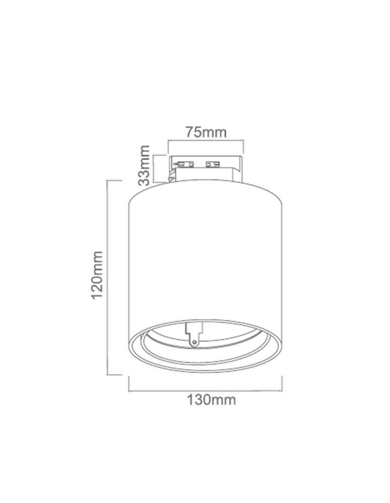Lampy do szynoprzewodów 1 fazowych - Orlicki Design Neo Bianco Mobile Track / Ufo Cromo 1xGU10 Biały mat - product kolory-swiatla.pl 2