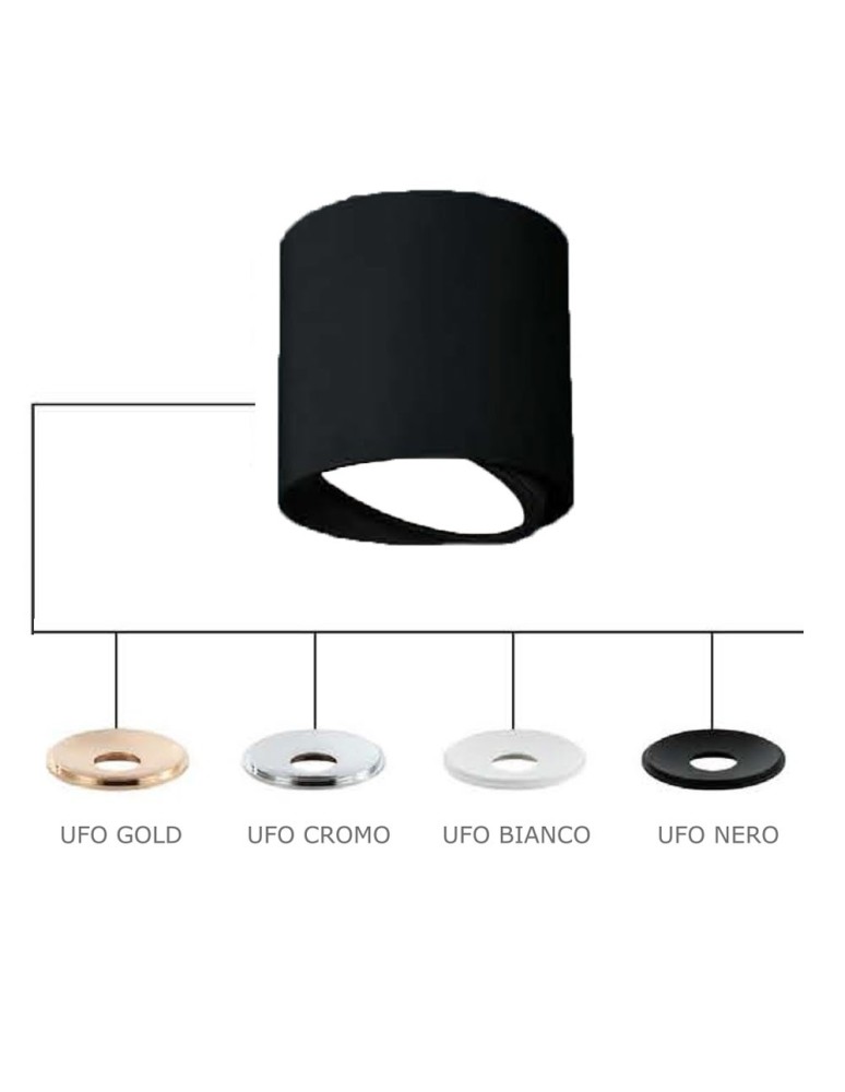 Oprawy sufitowe na wymienne źródło światła - Orlicki Design Neo Nero Mobile / Ufo Bianco 1xGU10 Czarny mat - produkt kolory-swiatla.pl 1