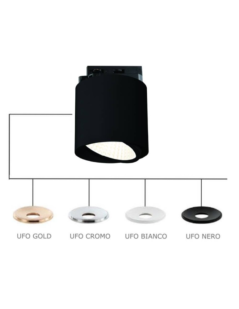 Lampy do szynoprzewodów 1 fazowych - Orlicki Design Neo Nero Mobile Track / Ufo Cromo 1xGU10 Czarny mat - produkt kolory-swiatla.pl 1