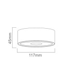 Oprawy sufitowe na wymienne źródło światła - Orlicki Design Neo Nero Slim Led / Ufo Bianco 1x10 LED 3000K 230V Czarny mat/Biały - produkt 3