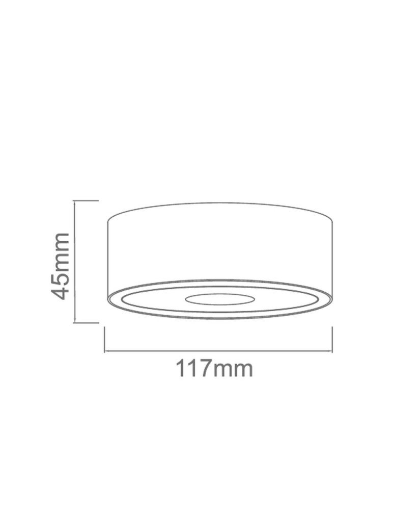 Orlicki Design Neo Nero Slim Led / Ufo Bianco 1x10 LED 3000K 230V Czarny mat/Biały