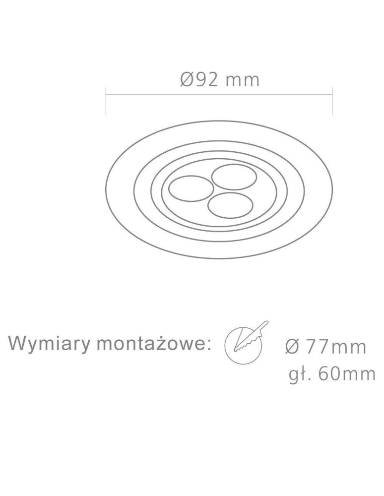 Lampy podtynkowe - oczka - Orlicki Design Pio LED Alluminio 3x1W LED 3000K 230V - product kolory-swiatla.pl 2