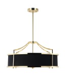 Żyrandole w stylu Hampton - Orlicki Design Stanza Gold Nero M 4xE27 Złoty/Czarny - product 1