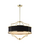Żyrandole w stylu Hampton - Orlicki Design Stesso Gold Nero M 4xE27 Złoty/Czarny - product 1