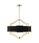 Żyrandole w stylu Hampton - Orlicki Design Stesso Gold Nero M 4xE27 Złoty/Czarny - product 2
