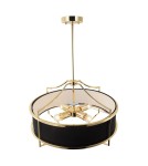 Żyrandole w stylu Hampton - Orlicki Design Stesso Gold Nero M 4xE27 Złoty/Czarny - product 3