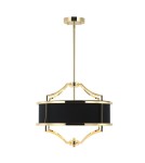 Żyrandole w stylu Hampton - Orlicki Design Stesso Gold Nero S 3xE27 Złoty/Czarny - product 1
