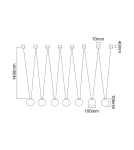 Lampy wiszące - Orlicki Design Movo VII 7xG9 Czarny/Biały mleczny - produkt 3