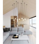Lampy wiszące - Orlicki Design Movo VII 7xG9 Czarny/Biały mleczny - produkt 2
