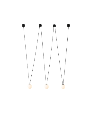 Orlicki Design Movo III 3xG9 Czarny/Biały mleczny