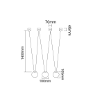 Lampy wiszące - Orlicki Design Movo III 3xG9 Czarny/Biały mleczny - product 3