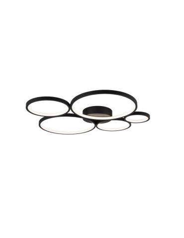 Trio Rondo Sufitowa 1xLED max 49W 5600lm 3000K Czarny Mat 622610532