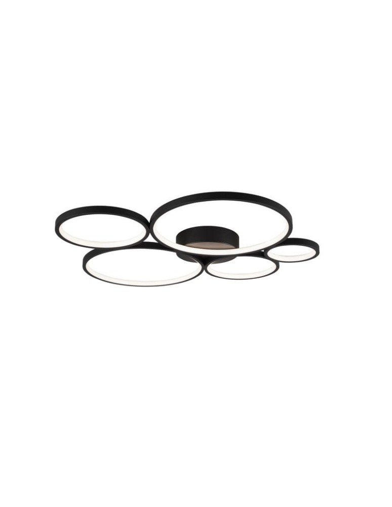 Lampy sufitowe nowoczesne - Trio Rondo Sufitowa 1xLED max 49W 5600lm 3000K Czarny Mat 622610532 - produkt kolory-swiatla.pl 1