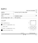 Oprawy sufitowe na wymienne źródło światła - Azzardo ELOY 2 WHITE 2xGU10 Natynkowa Biały AZ1353 - product 2