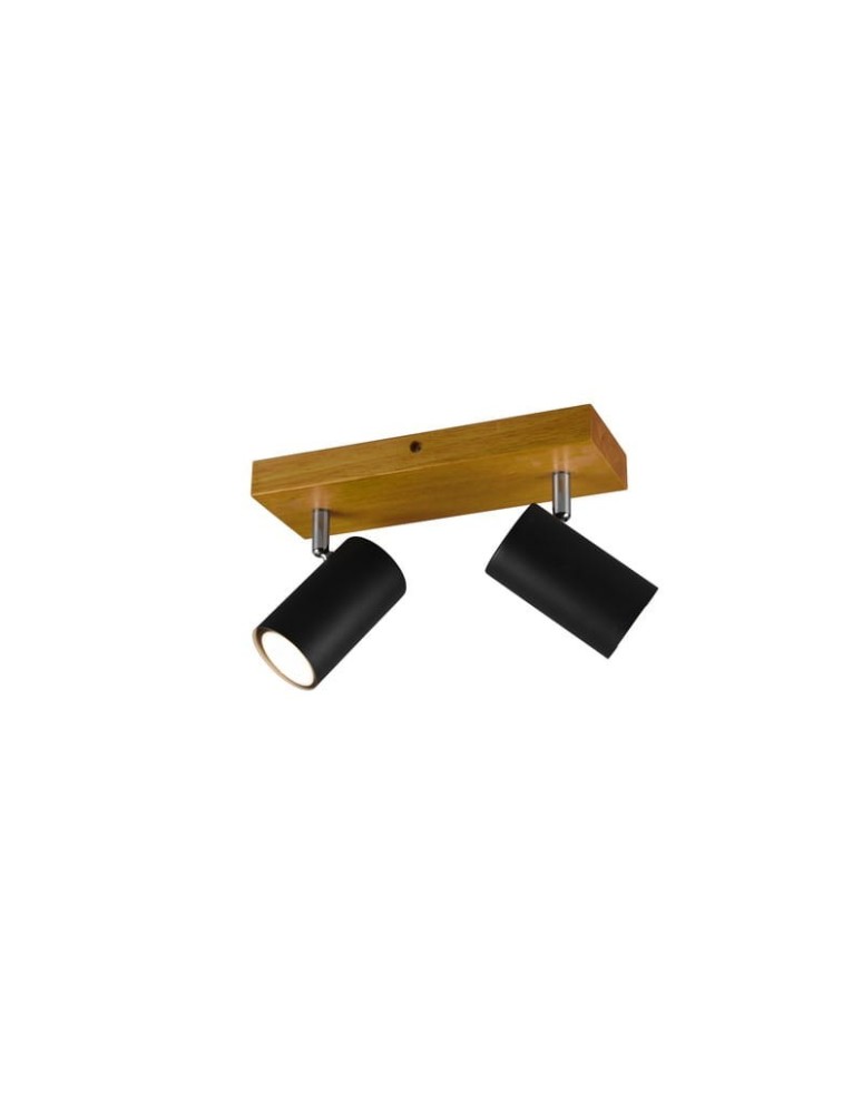 Lampy sufitowe reflektory - Trio Marley Reflektor 2xGU10 max 35W Czarny Mat 812400232 - produkt kolory-swiatla.pl 1