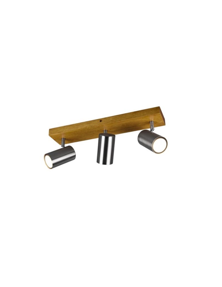 Lampy sufitowe reflektory - Trio Marley Reflektor 3xGU10 max 35W Nikiel Mat 812400307 - produkt kolory-swiatla.pl 1