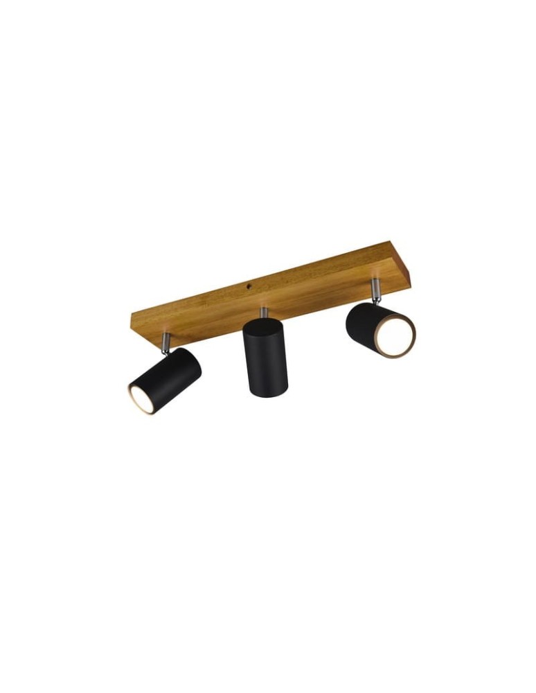 Lampy sufitowe reflektory - Trio Marley Reflektor 3xGU10 max 35W Czarny Mat 812400332 - produkt kolory-swiatla.pl 1