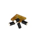 Lampy sufitowe reflektory - Trio Marley Reflektor 4xGU10 max 35W Czarny Mat 812400432 - produkt 1
