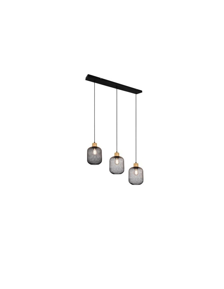 Lampy wiszące - RL Calimero Wisząca 3xE27 max 40W Czarny Mat R30563032 - produkt kolory-swiatla.pl 1