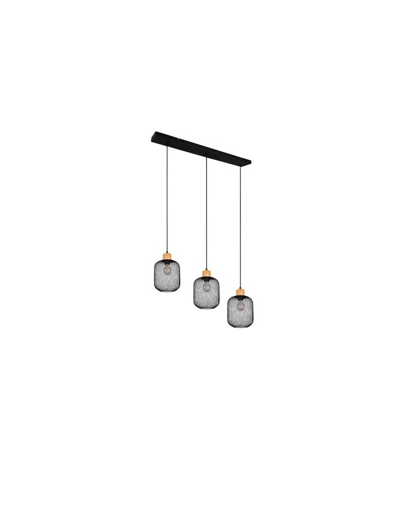 Lampy wiszące - RL Calimero Wisząca 3xE27 max 40W Czarny Mat R30563032 - product kolory-swiatla.pl 3