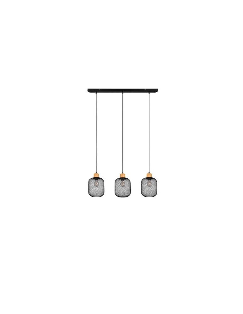 Lampy wiszące - RL Calimero Wisząca 3xE27 max 40W Czarny Mat R30563032 - product kolory-swiatla.pl 4
