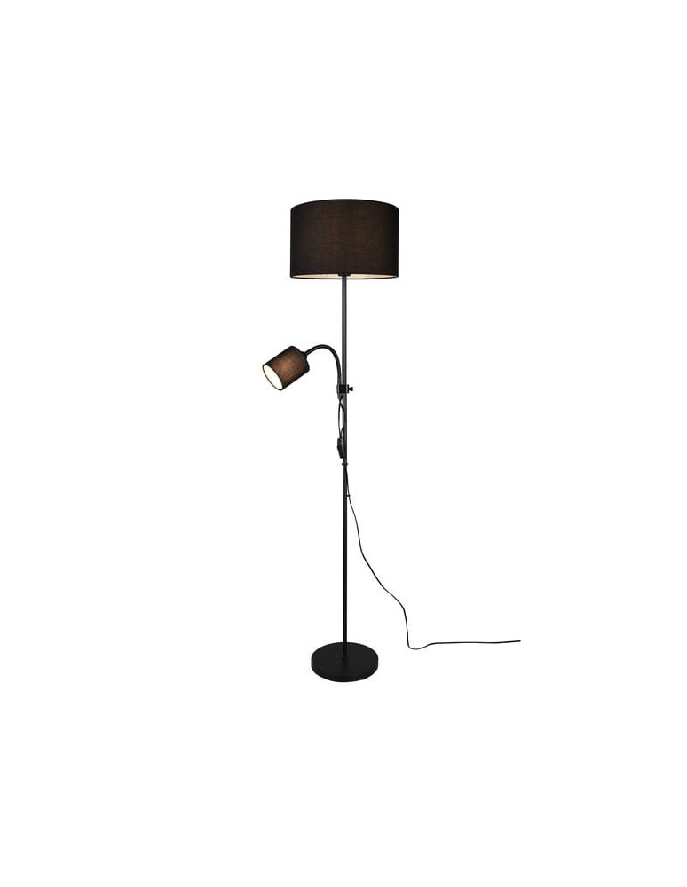 Lampy podłogowe z abażurem - RL Owen Podłogowa E27 + E14 Czarny R40192002 - produkt kolory-swiatla.pl 1