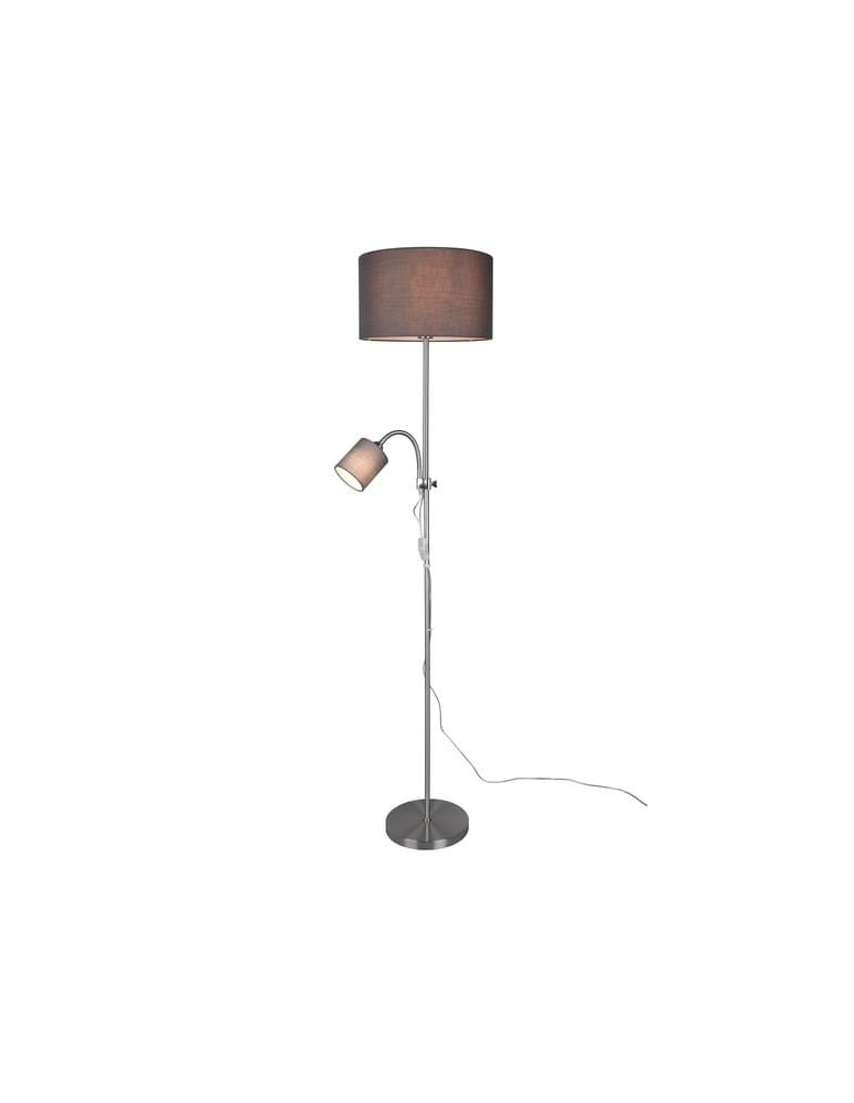 Lampy podłogowe z abażurem - RL Owen Podłogowa 1xE27 max 42W Nikiel Mat R40192007 - produkt kolory-swiatla.pl 1