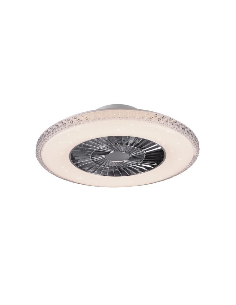 Wentylatory z oświetleniem - RL Harstad Wentylator 1xLED max 40W 5000lm 3000-6500K Chrom R62412106 - produkt kolory-swiatla.pl 1