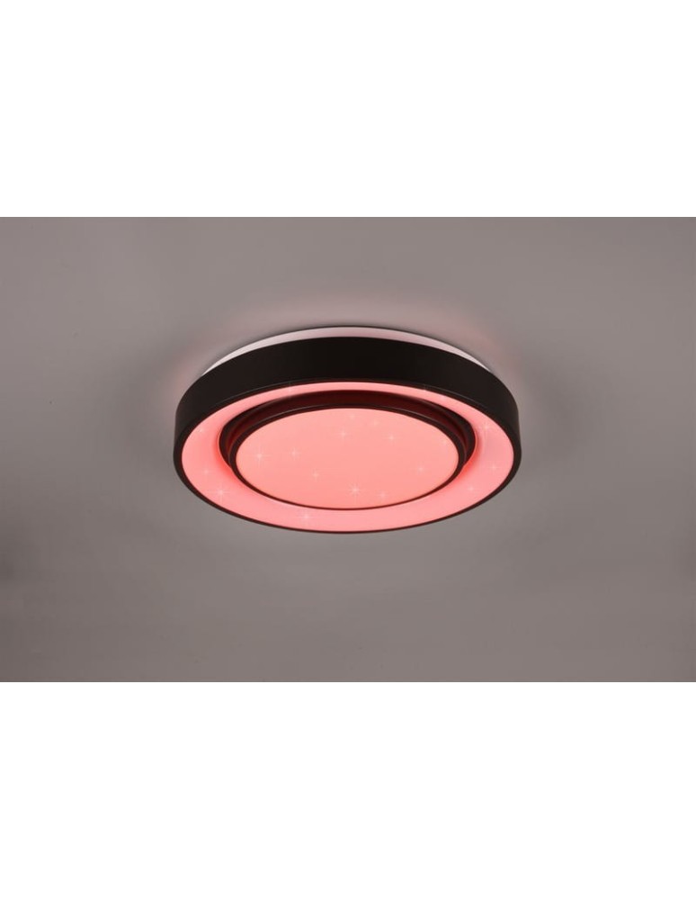 Lampy sufitowe - RL Mona RGBW Sufitowa 1xLED max 20W 2400lm RGBW+3000-6000K Czarny Mat R65041032 - product kolory-swiatla.pl 2