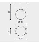 Reflektory sufitowe - Azzardo JERRY 1 12V BLACK 1xAR111 Reflektor Sufitowy Czarny AZ1365 - product 2