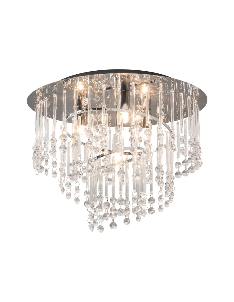 Lampy sufitowe z kryształami - Zuma Line TERRE Lampa Sufitowa Chrom 4xG9 19154M - produkt kolory-swiatla.pl 1