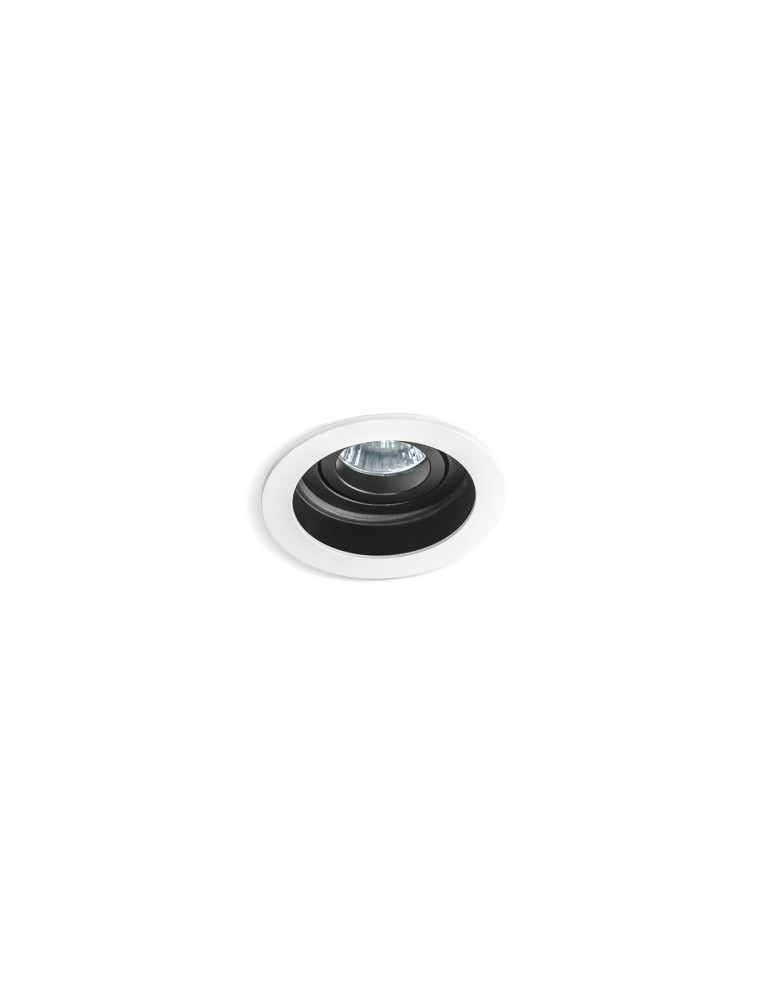 Lampy podtynkowe okrągłe - Azzardo IBIZA WHITE/BLACK 1xGU10 Wpuszczana Biały/Czarny AZ1361 - produkt kolory-swiatla.pl 1
