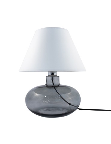Zuma Line stołowa MERSIN transparentno grafitowa podstawa abażur biały 1xE27 5515WH - produkt 2