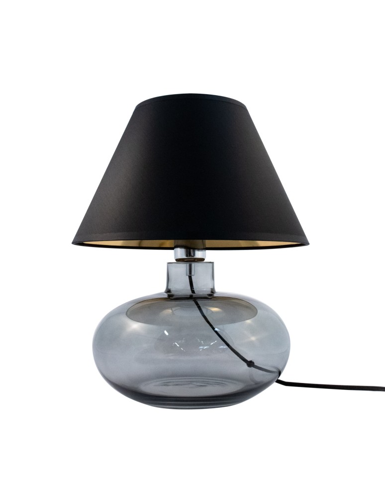 Lampy stołowe z abażurem - Zuma Line stołowa MERSIN Grafit 1xE27 5517BKGO - produkt kolory-swiatla.pl 2