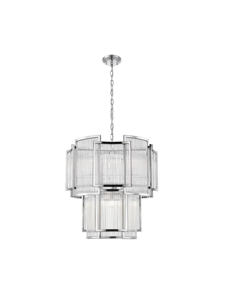 Żyrandole glamour - Zuma Line SERGIO Lampa Wisząca Chrom 8xE14 P0528-08A-F4AC - product kolory-swiatla.pl 2