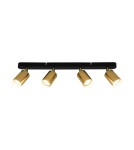 Lampy sufitowe reflektory - Zuma Line VILA SPOT Czarny i Złoty 3xGU10 GU13013C-4B - product 1