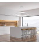 Lampy wiszące okręgi - Zuma Line Wisząca Circle LED 50W 3000K śr 78cm dł. linek 250cm LA0716/1 - WH - product 4