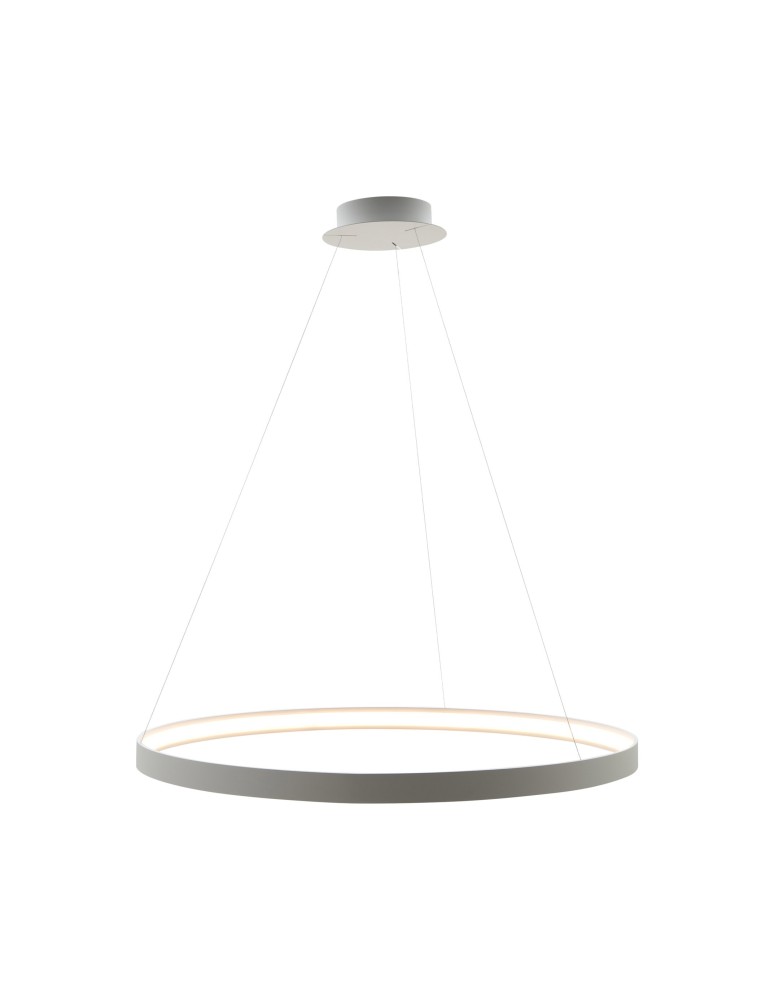 Lampy wiszące okręgi - Zuma Line Wisząca Circle LED 50W 3000K śr 78cm dł. linek 250cm LA0716/1 - WH - produkt kolory-swiatla.pl 1