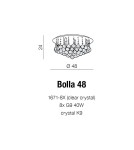 Lampy sufitowe z kryształami - Azzardo BOLLA 48 8xG9 Sufitowa/Wisząca Przeźroczysty AZ1287 - product 3