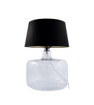 Lampy stołowe z abażurem - Zuma Line stołowa BATUMI transparentna podstawa abażur czarno złoty 1xE27 5529BKGO - produkt 2