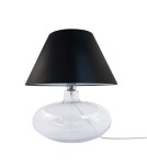 Lampy stołowe z abażurem - Zuma Line stołowa ADANA transparentna podstawa czarny abażur 1xE27 5519BK - produkt 2
